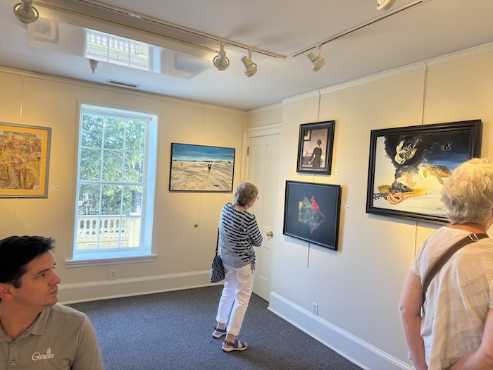 Interior of Page-Walker Arts Center during exhibition Cary