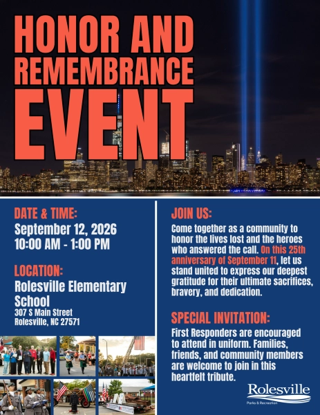 Rolesville Run to Remember 5K and Honor and Remembrance Event