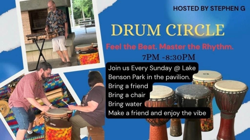 Weekly Drum Circle at Lake Benson Park