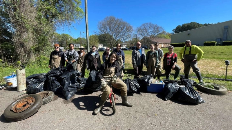 Big Sweep Trash Cleanup at Walnut Creek Wetland Park