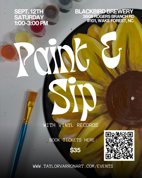 Paint & Sip on Vinyl Records