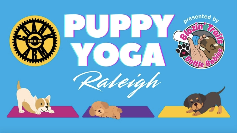 Puppy Yoga at Crank Arm