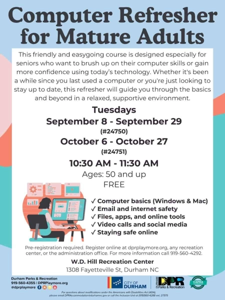 Computer Refresher for Mature Adults