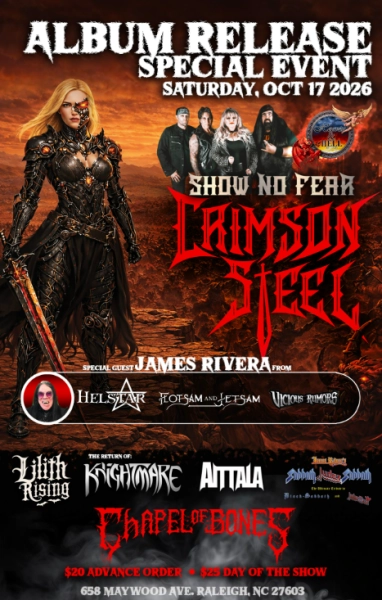 Crimson Steel Album Release featuring James Rivera