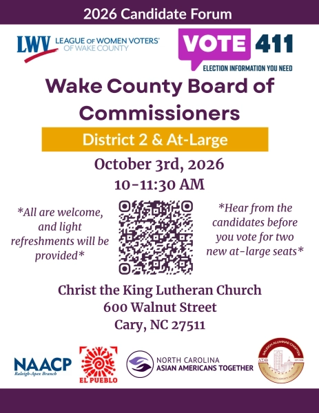 Wake County Board of Commissioners Candidate Forum