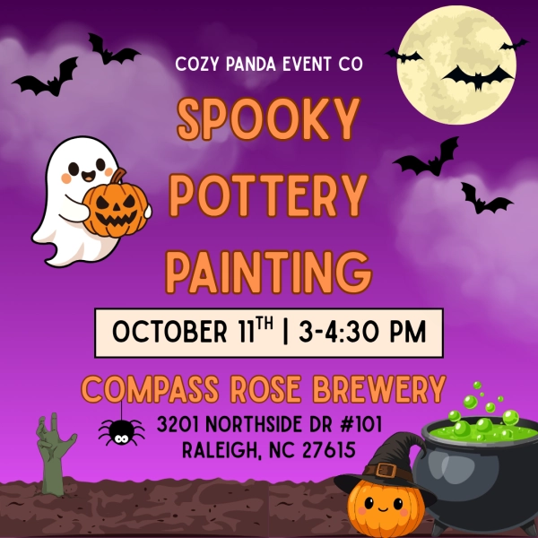 Spooky Pottery Painting with Cozy Panda