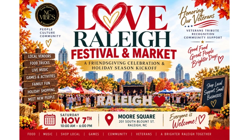 LOVE Raleigh Festival & Market: Holiday Kick-Off