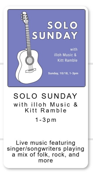 Solo Sunday: Illoh Music & Kitt Ramble