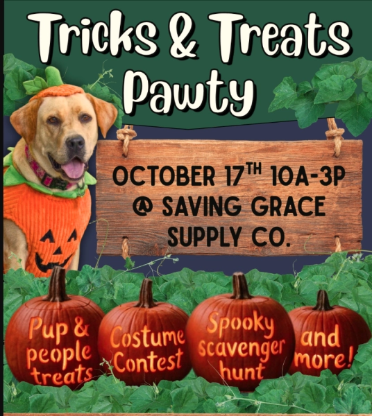 Saving Grace Supply Company: Tricks and Treats Shopping Pawty