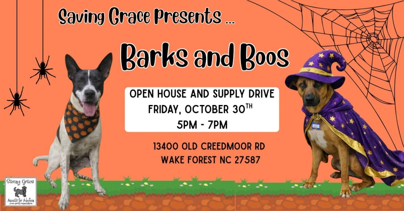Barks and Boos Open House and Supply Drive