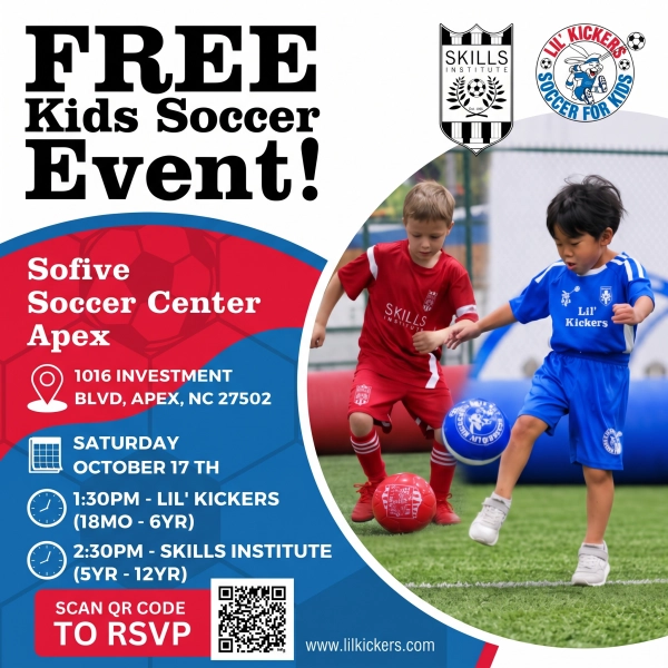 FREE Kids Soccer Event! (18mo - 12yr) ⚽