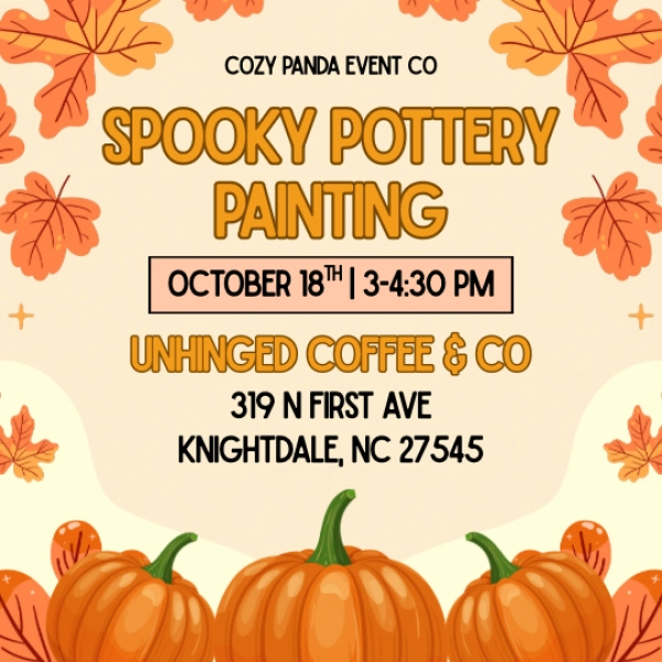 Spooky Pottery Painting with Cozy Panda