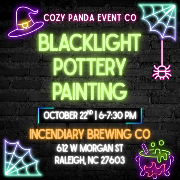 Blacklight Pottery Painting