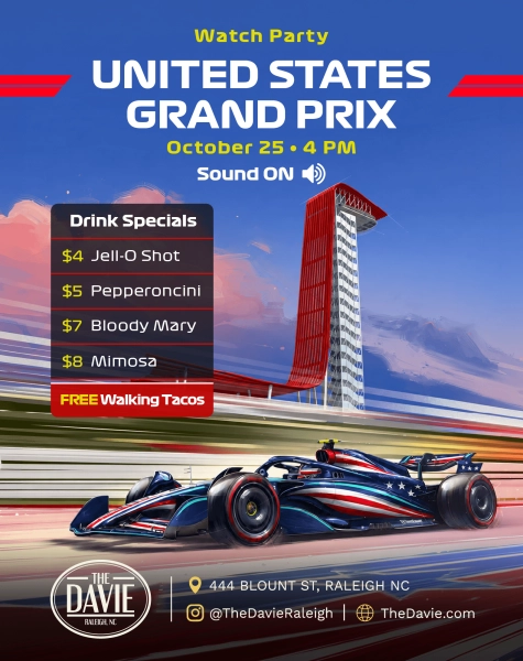 United States Grand Prix Watch Party at The Davie