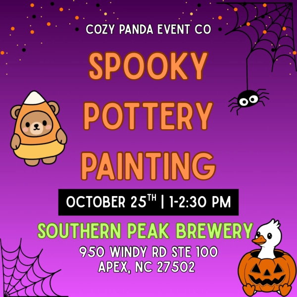 Spooky Pottery Painting with Cozy Panda