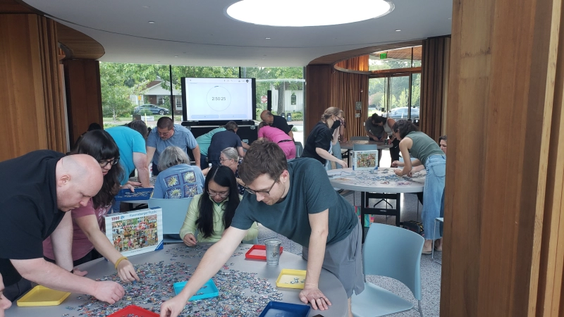 Drop-in Puzzling and Puzzle Swap Meet