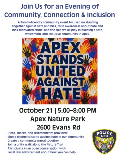 Apex Stands United Against Hate