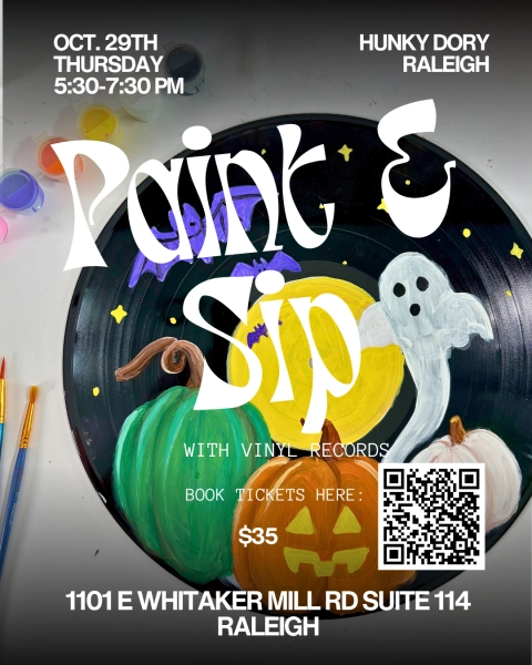 Paint and Sip on Vinyl Records