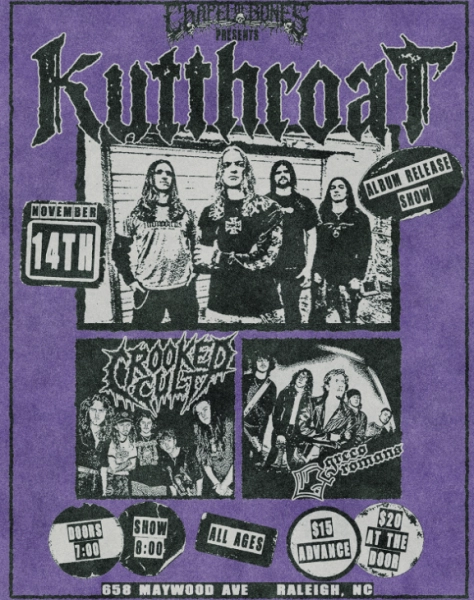 Kutthroat Album Release with Special Guests: Crooked Cult & GrecoRomans