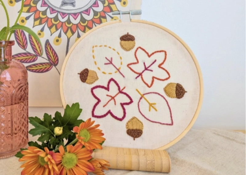 Embroidery Level 1: Intro to Hand Embroidery - Fall Sampler