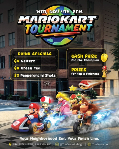 Mario Kart Tournament at The Davie