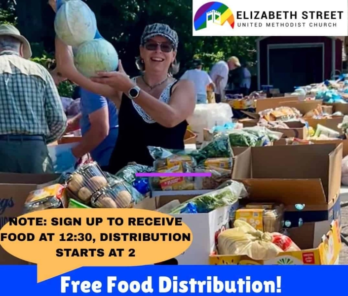 Free Food Distribution Elizabeth Street UMC Feb 9
 -  - Poster