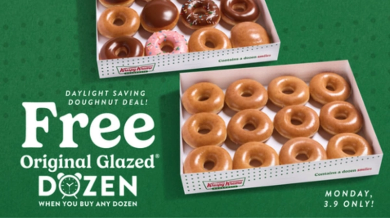 Krispy Kreme Daylight Saving BOGO Dozen
