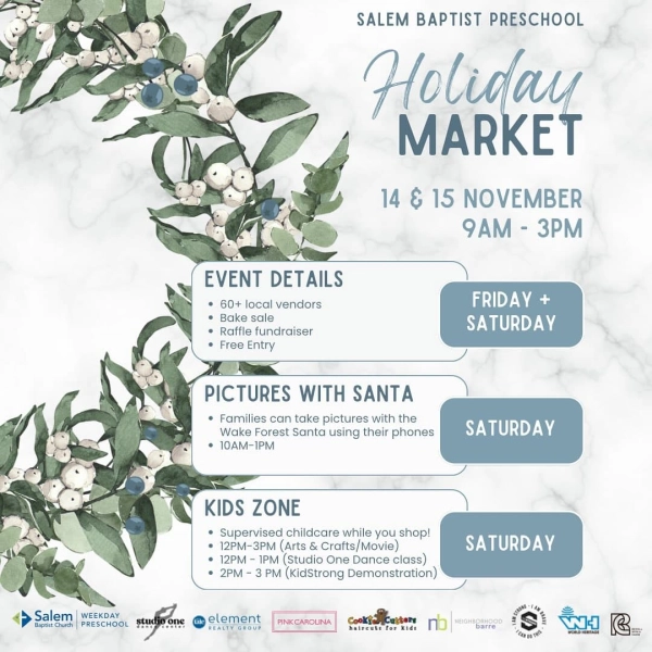 Salem Baptist Holiday Market: Santa, Shopping & KidsZone!
 -  - Poster