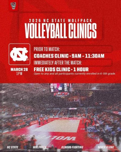 NC State vs UNC Spring Volleyball Exhibition and Youth Clinic