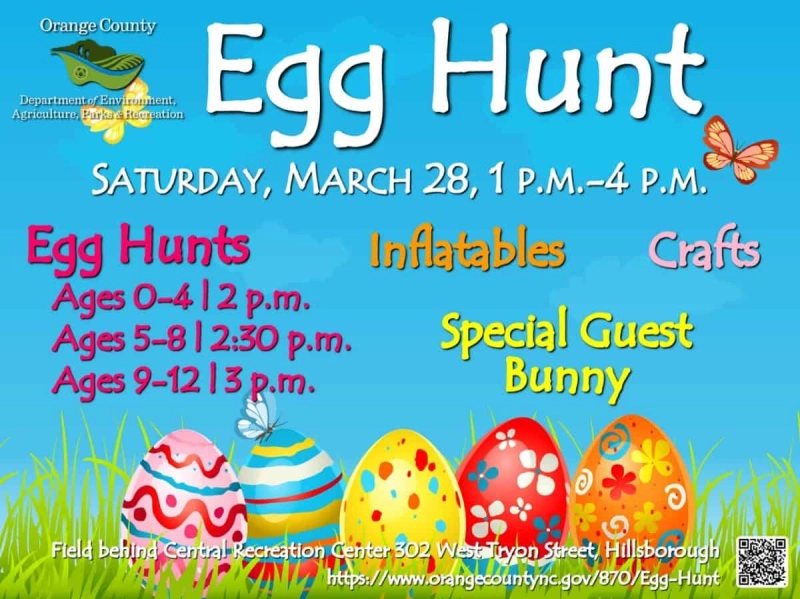 Orange County Egg Hunt and Bunny Pictures in Hillsborough