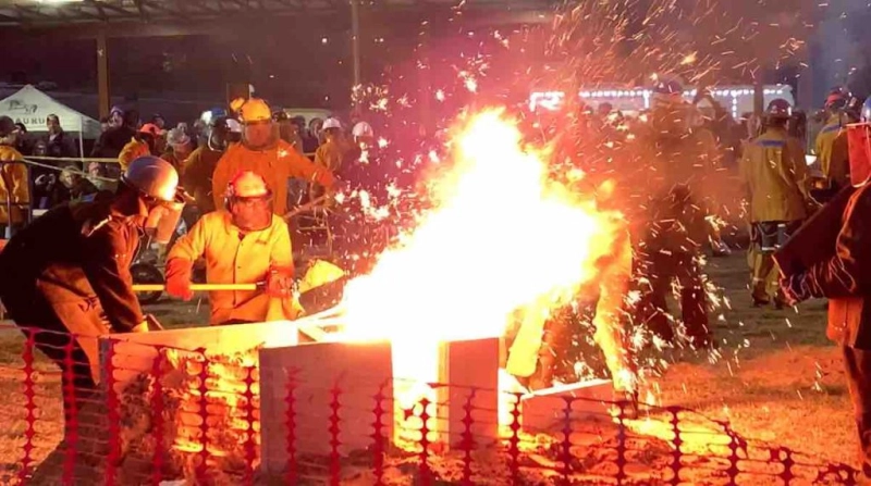 Liberty Arts 9th Annual Iron Pour: Durham's Fiery Art Spectacle
 -  - Poster