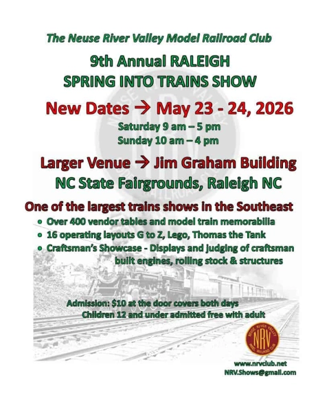 9th Annual Raleigh Spring Train Show