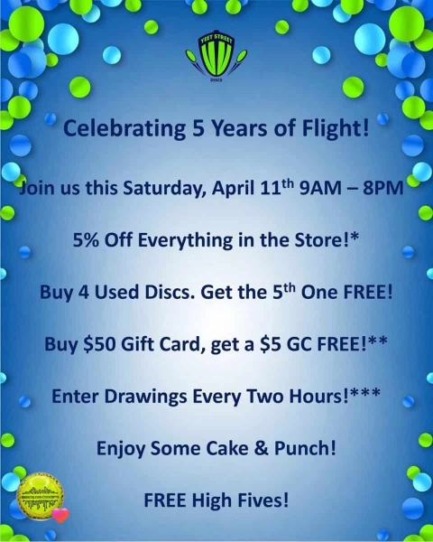 5th Anniversary Celebration at Yeet Street Discs