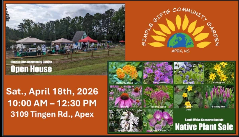 Open House and Native Plant Sale at Simple Gifts Community Garden