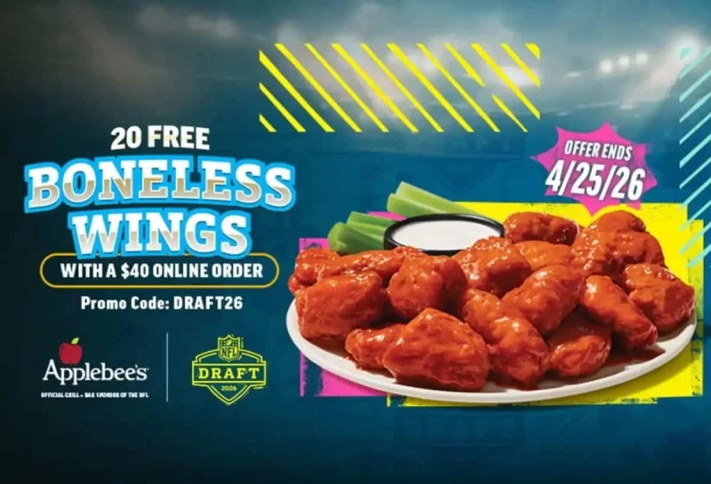 Applebee's NFL Draft Free Boneless Wings Promotion