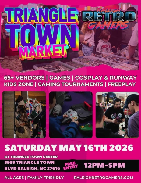 Raleigh Retro Gamers Triangle Town May Daze Market