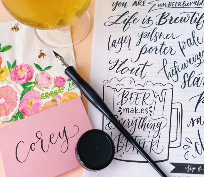 Modern Calligraphy for Beginners at R&D Brewing