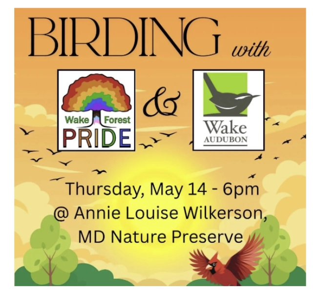 Birding with Wake Forest Pride and Wake Audubon