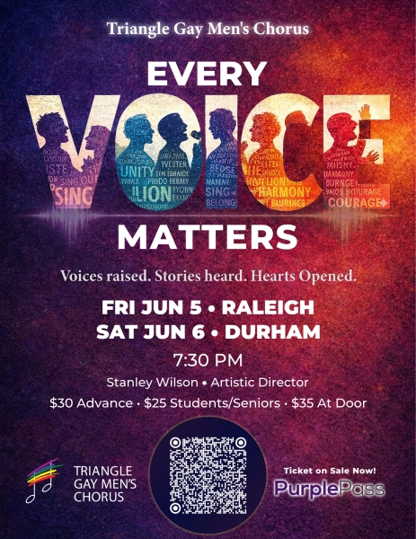 Triangle Gay Men's Chorus: Every Voice Matters Spring Concert