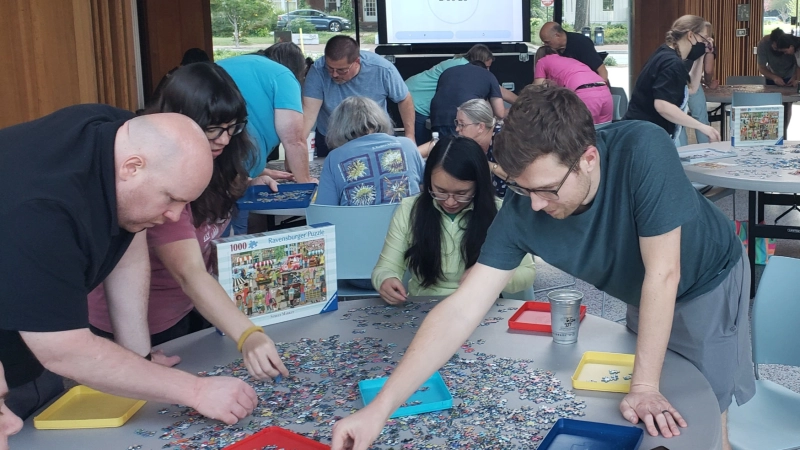 Drop-in Puzzling and Puzzle Swap Meet