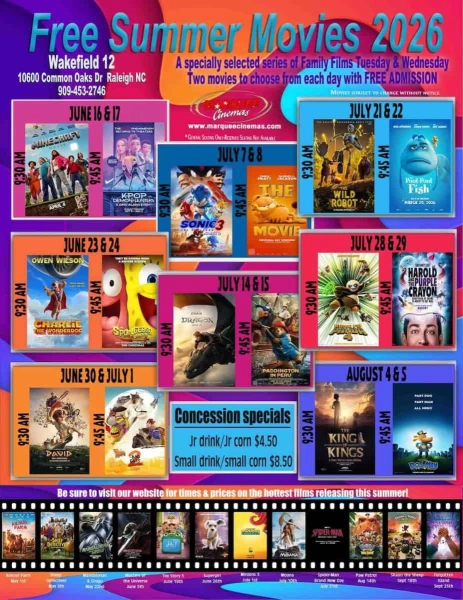 Free Kids Movies at Marquee Cinemas