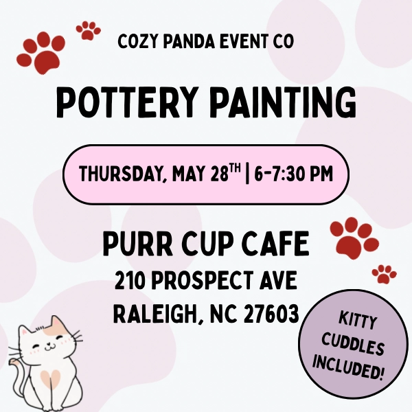 Pottery Painting and Kitty Cuddles