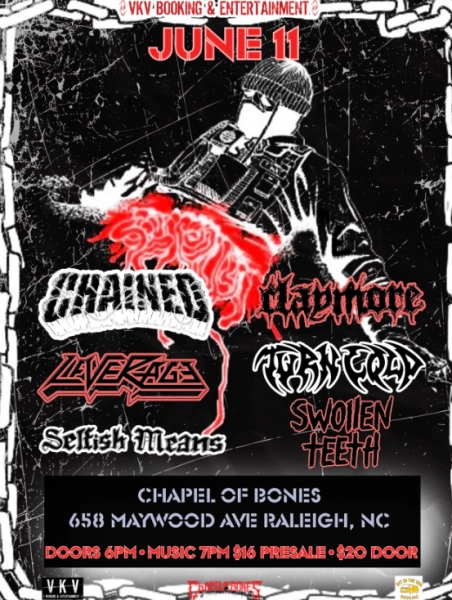 Chained, Claymore, Leverage, Turn Cold, Swollen Teeth, and Selfish Means Live