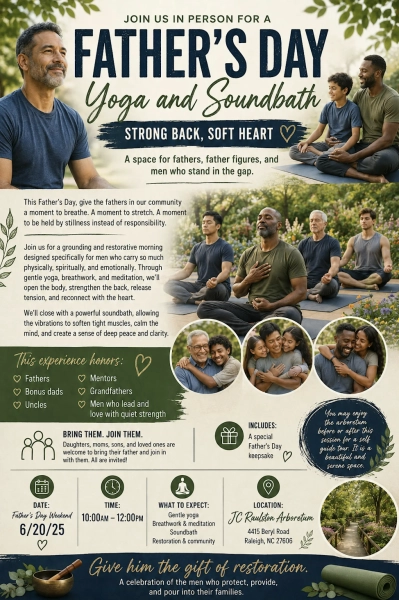 Father's Day Yoga and Soundbath - Strong Back, Soft Heart