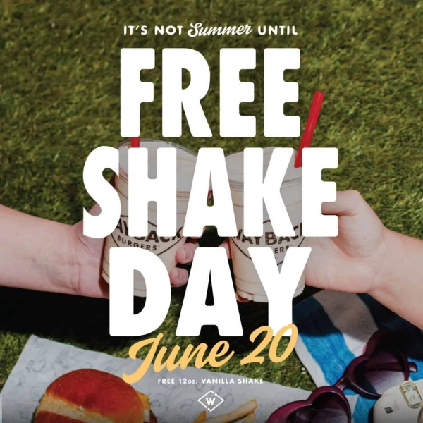 Free Vanilla Shake Day at Wayback Burgers