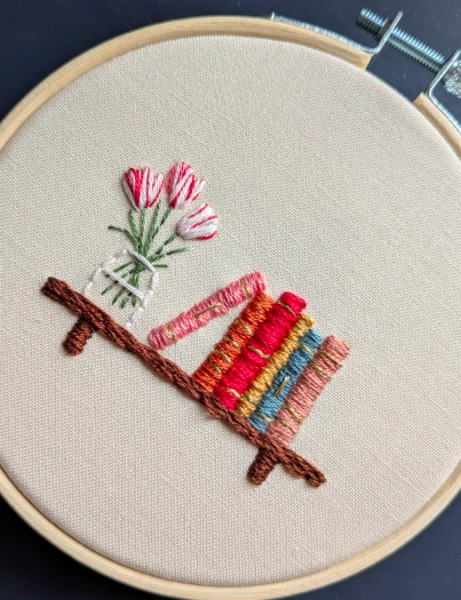 Books & Blooms Embroidery