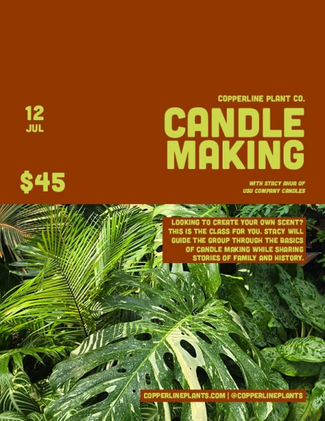 Candle Making Workshop with Usu Company Candles