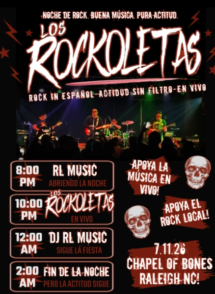 Los Rockoletas Live at Chapel of Bones
