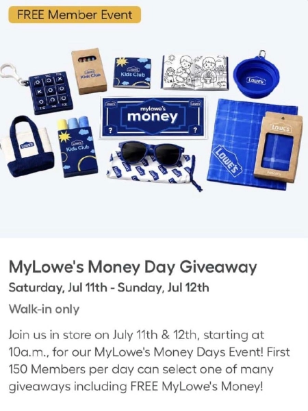 Lowe's MyLowe's Rewards Giveaway Days
