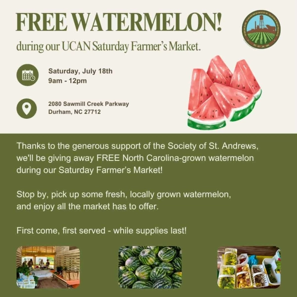 Free Watermelon Giveaway at the UCAN Farmers Market